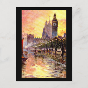 Old Postcard - London, Houses of Parliament