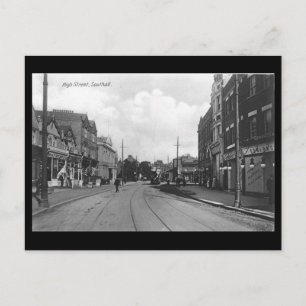 Old Postcard, London, Southall, High Street Postcard