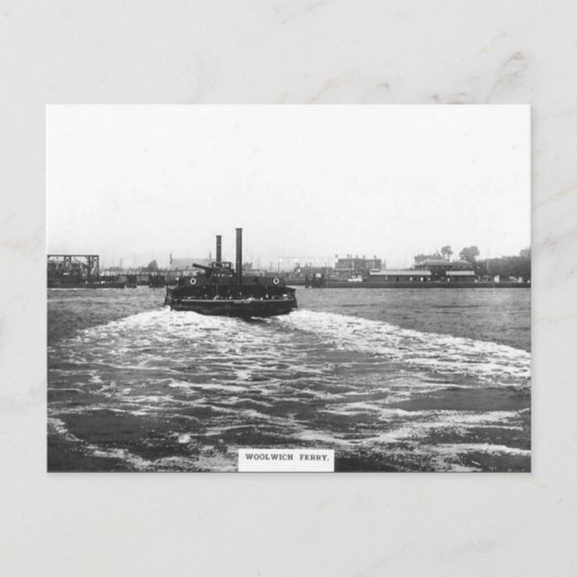 Old Postcard - London, Woolwich Ferry (Front)