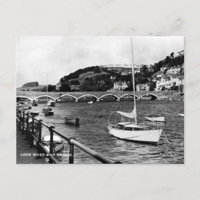 Old Postcard - Looe, Cornwall (Front)