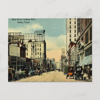 Old Postcard - Main Street, Dallas, Texas
