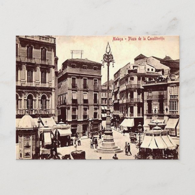 Old Postcard - Malaga, Spain (Front)