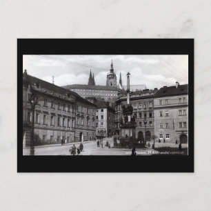 Old Postcard, Malostranske Square, Prague Postcard