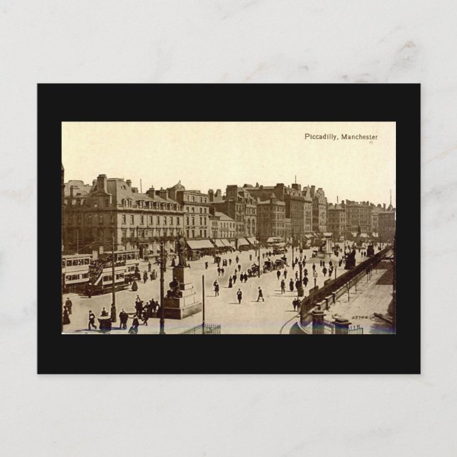 Old Postcard, Manchester, Piccadilly Postcard (Front)