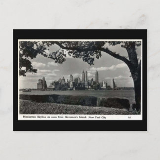 Old Postcard - Manhattan Skyline