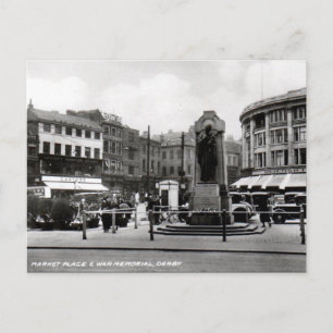 Old Postcard - Market Place, Derby