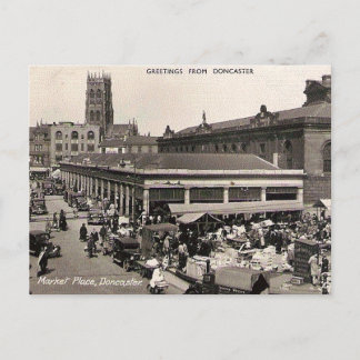 Old Postcard - Market Place, Doncaster, Yorkshire