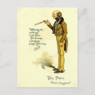 Old Postcard - "Martin Chuzzlewit" by Dickens