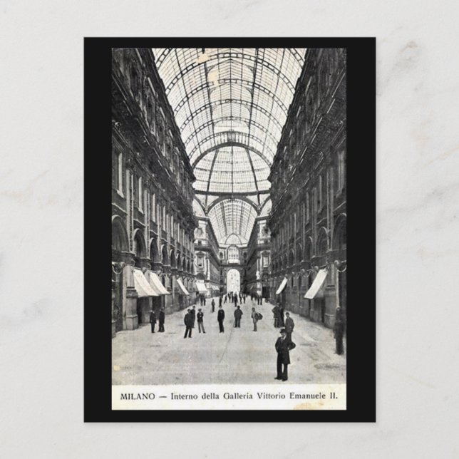 Old Postcard - Milan, Galleria (Front)