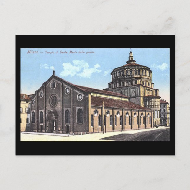 Old Postcard - Milan, Santa Maria delle grazie (Front)