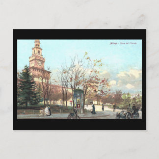 Old Postcard - Milan, Torre del Filarete in 1910