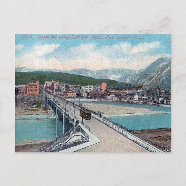 Old Postcard - Missoula, Montana, USA (Front)