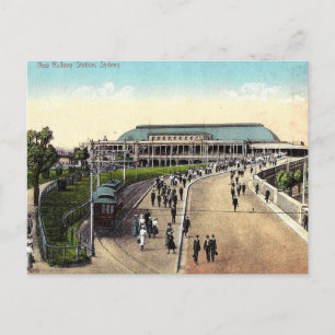 Old Postcard - New Railway Station, Sydney, NSW