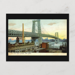 Old Postcard, New York City, Williamsburg Bridge Postcard