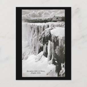 Old Postcard - Niagara Falls in Winter