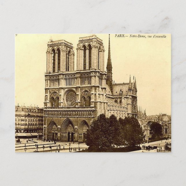 Old Postcard - Notre Dame, Paris (Front)