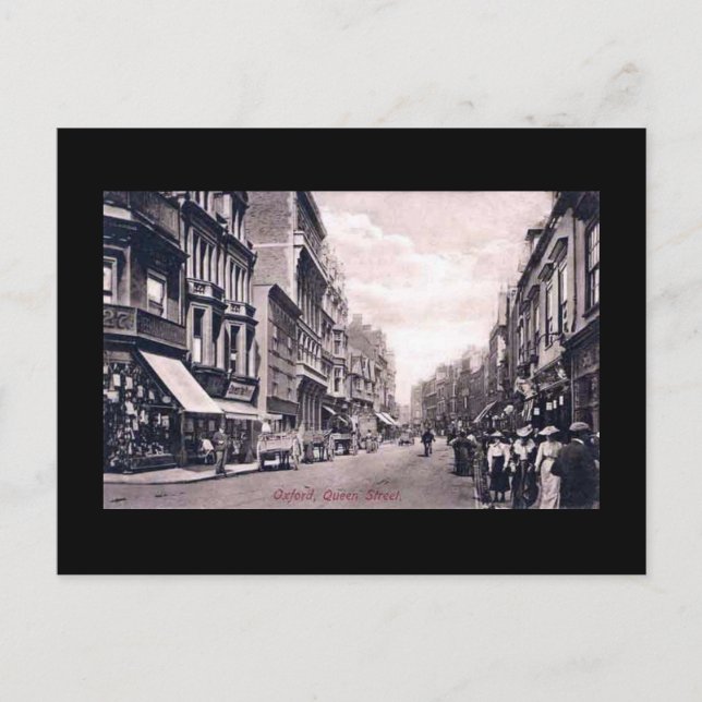 Old Postcard, Oxford, Queen Street Postcard (Front)
