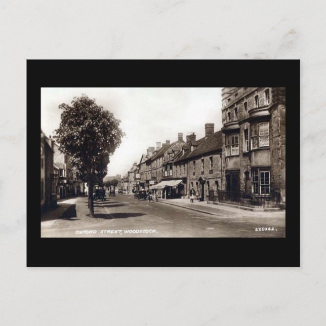 Old Postcard - Oxford St, Woodstock, Oxon (Front)
