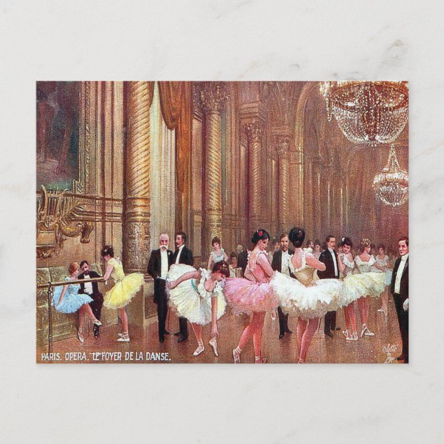 Old Postcard - Paris Opera (Front)