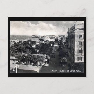 Old Postcard - Pescara, Gardens and the Hotel Pala