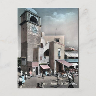 Old Postcard - Piazza, Capri, Italy