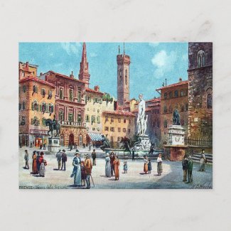 Old Postcard - Piazza della Signoria, Firenze
