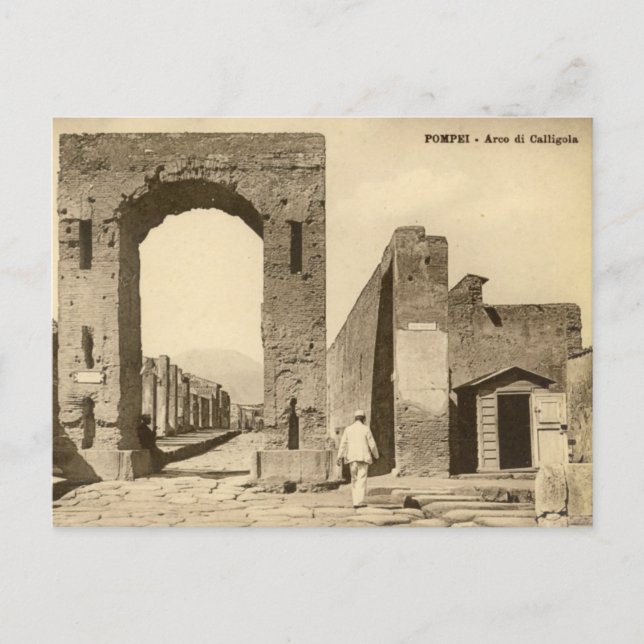 Old Postcard - Pompei, Arco di Calligola (Front)