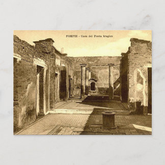 Old Postcard - Pompei, Casa del Poeta Tragico