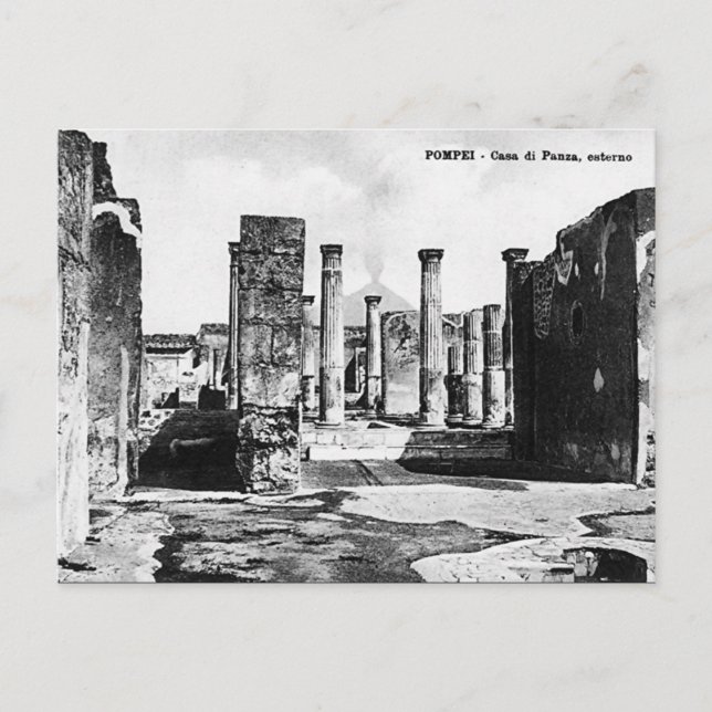 Old Postcard - Pompei, Casa di Panza (Front)