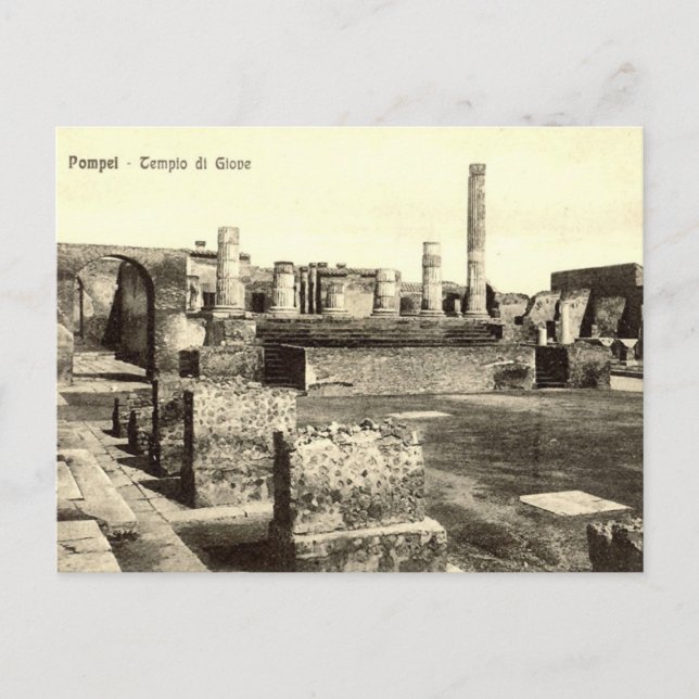 Old Postcard - Pompei, Tempio di Giove (Front)