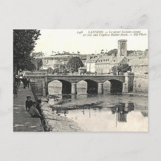 Old Postcard - Pont Sainte-Anne, Lannion, France