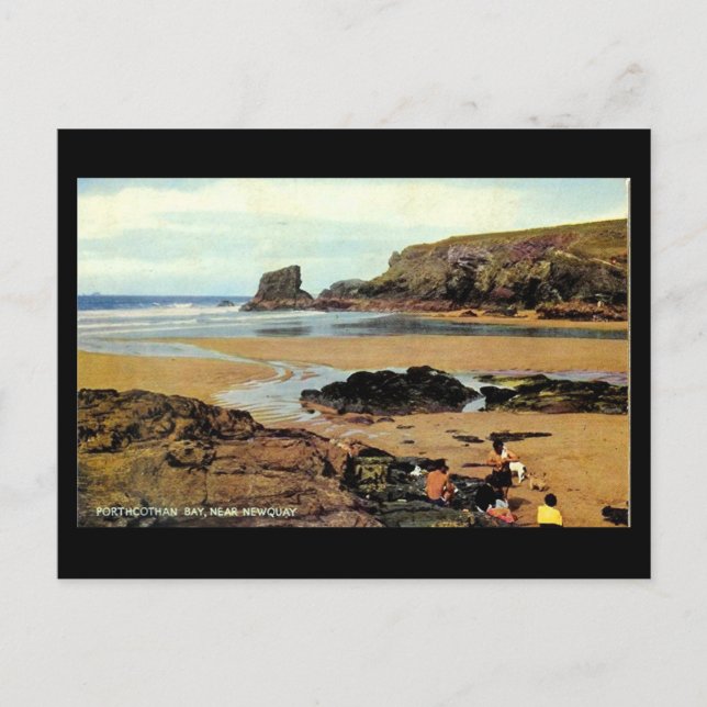 Old Postcard - Porthcothan Bay, Newquay, Cornwall (Front)
