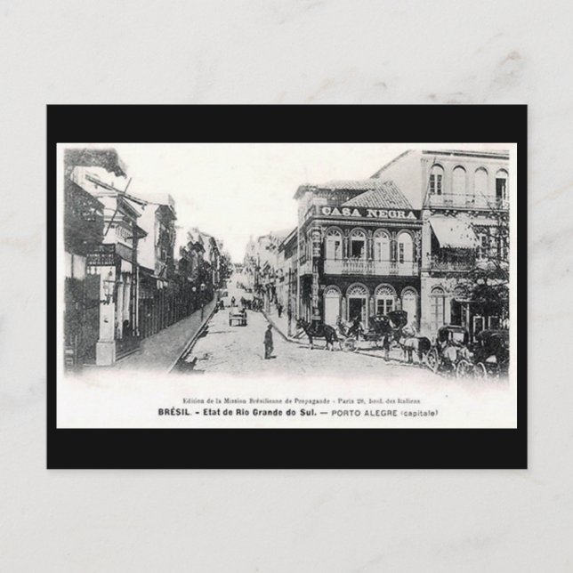 Old Postcard - Porto Alegre, Brazil (Front)