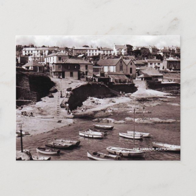 Old Postcard - Portscatho, Cornwall, England (Front)