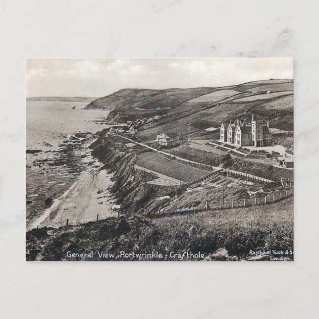 Old Postcard - Portwrinkle, Crafthole, Cornwall (Front)