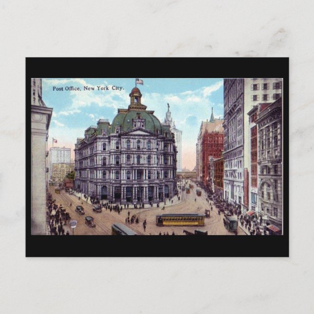 Old Postcard, Post Office, New York City Postcard (Front)