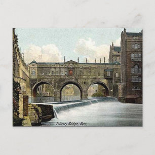Old Postcard - Pulteney Bridge, Bath, Somerset