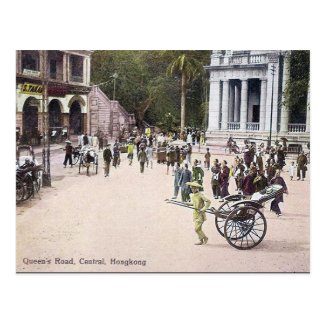 Old Postcard - Queen's Road, Hong Kong
