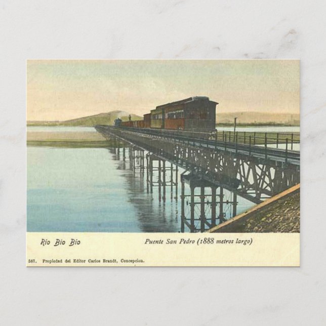 Old Postcard - Rio Bio Bio, Chile (Front)
