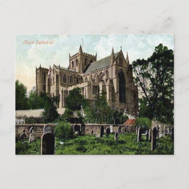 Old Postcard - Ripon Cathedral, Yorkshire (Front)