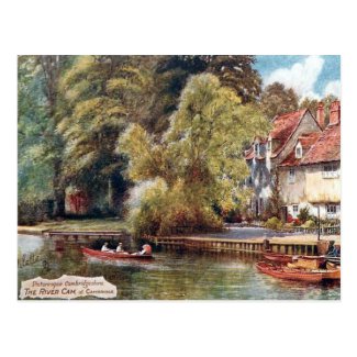 Old Postcard - River Cam at Cambridge
