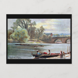 Old Postcard - River Dee, Chester, England