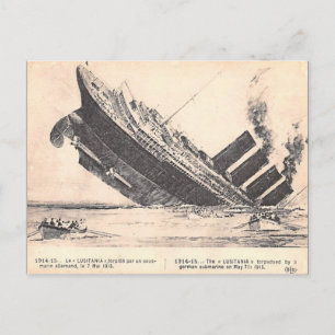 Old Postcard - RMS Lusitania
