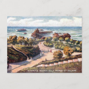 Old Postcard - Rocher de la Vierge, Biarritz