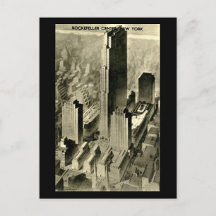 Old Postcard, Rockefeller Centre, New York City Postcard