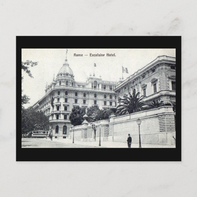 Old Postcard - Rome, Excelsior Hotel (Front)