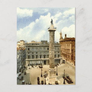 Old Postcard, Rome, Piazza Colonna Postcard