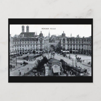Old Postcard - Rondell, Munich, Germany