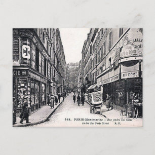 Old Postcard - Rue André del Sarte, Paris