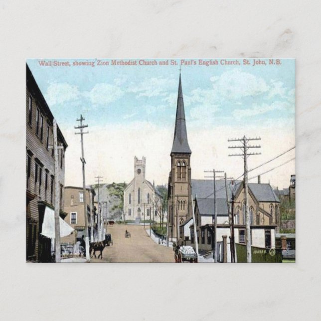 Old Postcard - Saint John, New Brunswick (Front)